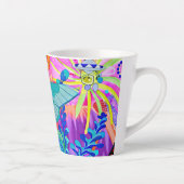 Brightly Colored Butterfly Latte Mok (Rechts)