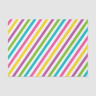 BRIGHTLY COLORED EASTER DIAGONAL STRIPES TISSUEPAPIER