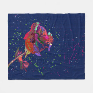 Brightly Colored Flower Fleece Blanket Deken