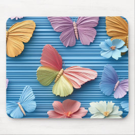 BRIGHTLY COLORED FLOWERS AND BUTTERFLIES MUISMAT