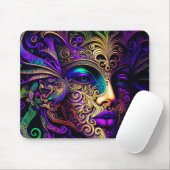 BRIGHTLY COLORED MARDI GRAS MASKS MUISMAT (Met muis)