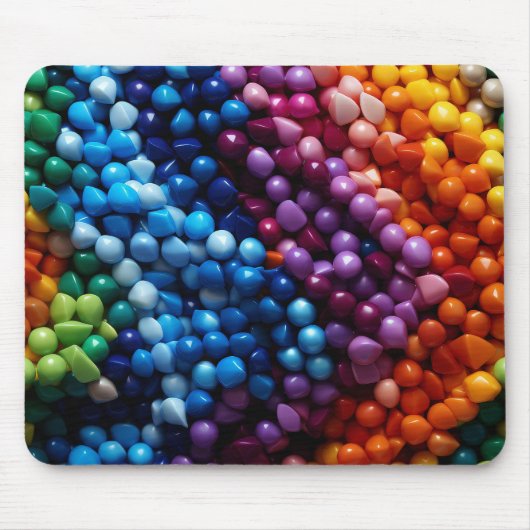 BRIGHTLY COLORED PLASTIC BEADS MUISMAT (Voorkant)