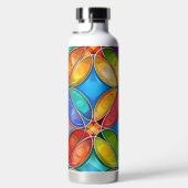 BRIGHTLY COLORED STAINED GLASS PATTERNS WATERFLES (Rechts)