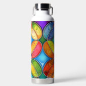 BRIGHTLY COLORED STAINED GLASS PATTERNS WATERFLES (Voorkant)