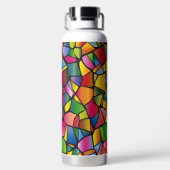 BRIGHTLY COLORED STAINED GLASS PATTERNS WATERFLES (Achterkant)