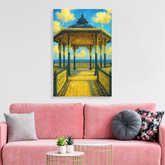 Brighton Bandstand Glow – Seaside Pavilion Canvas Afdruk (Insitu (Woonkamer))
