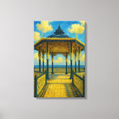 Brighton Bandstand Glow – Seaside Pavilion Canvas Afdruk (Voorkant)