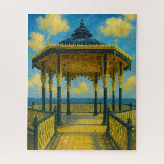Brighton Bandstand Glow – Seaside Pavilion Legpuzzel (Verticaal)