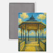 Brighton Bandstand Glow – Seaside Pavilion Magneet (Voorkant / Achterkant)