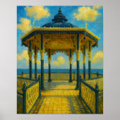 Brighton Bandstand Glow – Seaside Pavilion Poster (Voorkant)