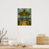 Brighton Bandstand Glow – Seaside Pavilion Poster (Keuken)