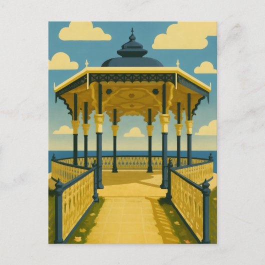 Brighton Bandstand – Kustarchitectuur Kunst Briefkaart (Voorkant)