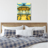 Brighton Bandstand – Kustarchitectuur Kunst Canvas Afdruk (Insitu (Slaapkamer))