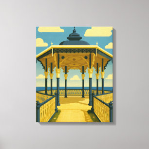 Brighton Bandstand – Kustarchitectuur Kunst Canvas Afdruk