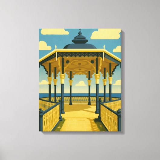 Brighton Bandstand – Kustarchitectuur Kunst Canvas Afdruk (Voorkant)