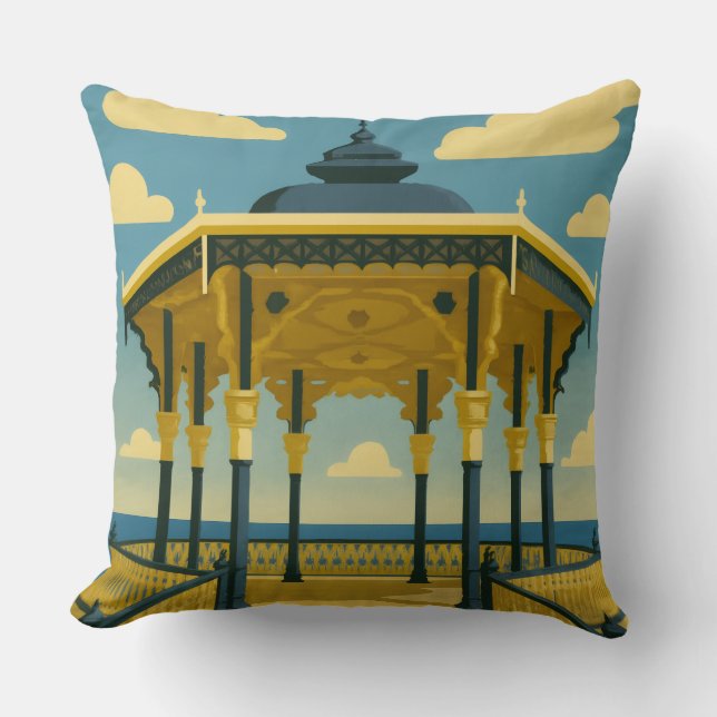 Brighton Bandstand – Kustarchitectuur Kunst Kussen (Voorkant)