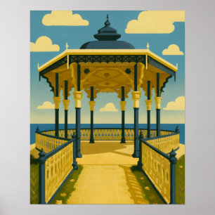 Brighton Bandstand – Kustarchitectuur Kunst Poster