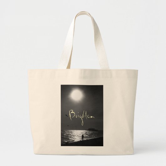 Brighton Beach England Grote Tote Bag (Voorkant)