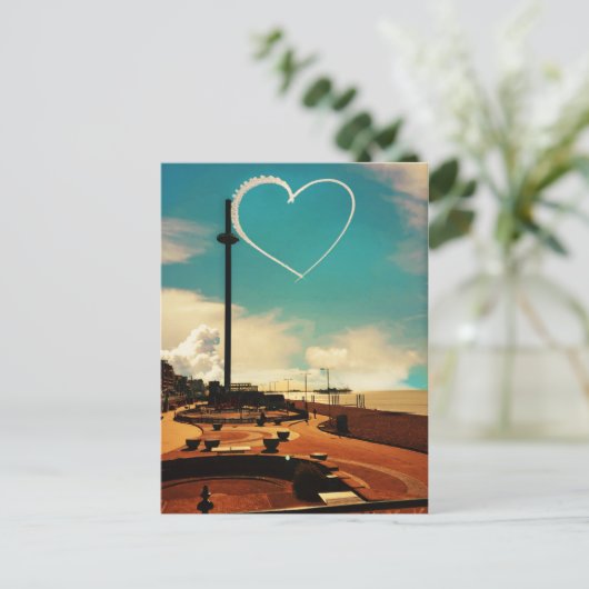 Brighton Beach Heart Briefkaart (Staand voorkant)