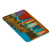 Brighton Beach Huts – Colourful Seaside Print Magneet (Rechterzijde)
