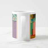 Brighton Beach Huts – Kleurrijke Zeedruk Grote Koffiekop (Achterkant)