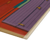 Brighton Beach Huts – Kleurrijke Zeedruk Snijplank (Hoek)