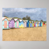 Brighton Beach Huts Poster (Voorkant)