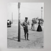 Brighton Beach Life Guard, 1906.  foto Poster (Voorkant)