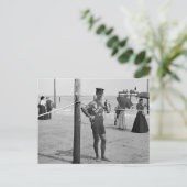 Brighton Beach Lifeguard, begin jaren 1900 Briefkaart (Staand voorkant)