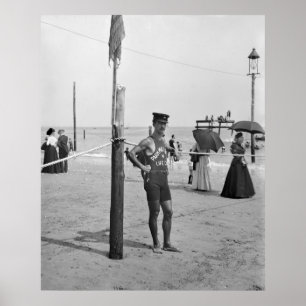 Brighton Beach Lifeguard, begin jaren 1900 Poster