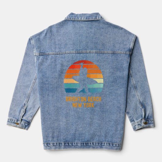 Brighton Beach New York Sasquatch Souvenir Denim Jacket (Achterkant)