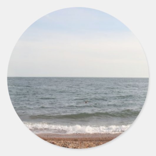 Brighton Beach Ronde Sticker (Voorkant)