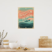 Brighton Beachgolven Poster (Keuken)