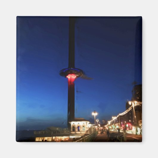 Brighton British Airways i360 's nachts Magneet (Voorkant)