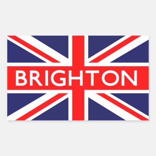 Brighton: Britse vlag Rechthoekige Sticker (Voorkant)