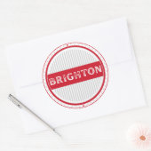 Brighton City Pride Embleem – Engelse identiteit Ronde Sticker (Envelop)