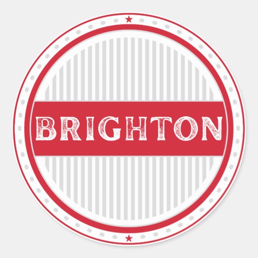 Brighton City Pride Emblem – English Identity Ronde Sticker (Voorkant)