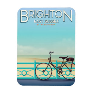 Brighton, East Sussex vintage reisposter. Postc Magneet