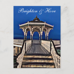 Brighton en Hove Bandstand Digital Painting Briefkaart