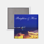 Brighton en Hove Beach bij nacht Magneet (Voorkant / Achterkant)