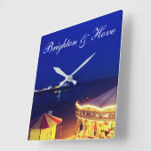 Brighton en Hove Beach bij nacht Vierkante Klok (Hoek)