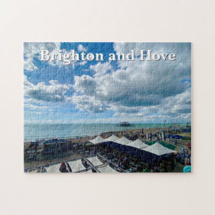 Brighton en Hove Beach op een zomerdag Legpuzzel