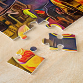 Brighton en Hove Beach & Sunset Digital Painting Legpuzzel (Zijkant)