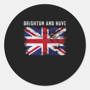 Brighton en Hove , de Britse vlag , British Souven Ronde Sticker