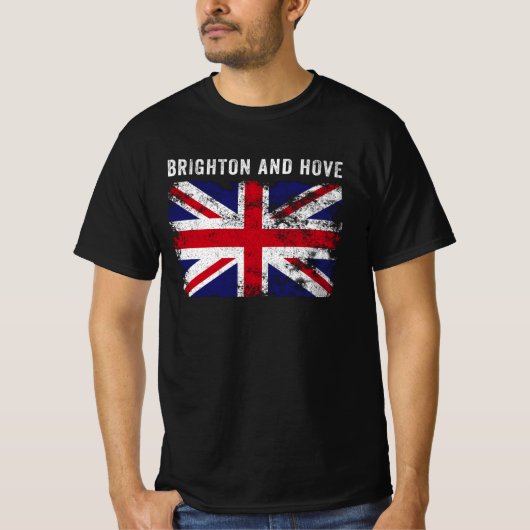 Brighton en Hove , de Britse vlag , British Souven T-shirt (Voorkant)