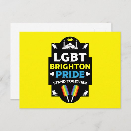 Brighton en Hove Pride Briefkaart (Voorkant / Achterkant)