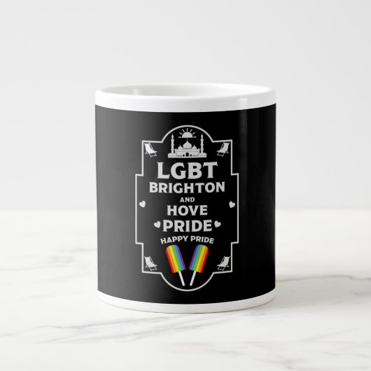 Brighton en Hove Pride Grote Koffiekop (Voorkant)