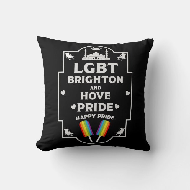 Brighton en Hove Pride Kussen (Voorkant)