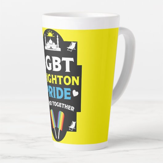Brighton en Hove Pride Latte Mok (Rechterhoek)