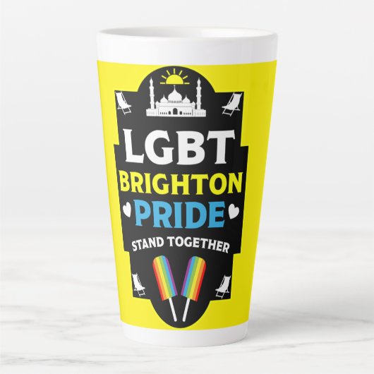 Brighton en Hove Pride Latte Mok (Voorkant)